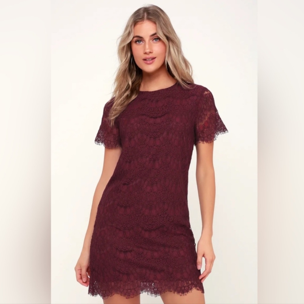 NWOT Lulus Red Mini Sheath Dress with Flutter Sleeves for Cocktail